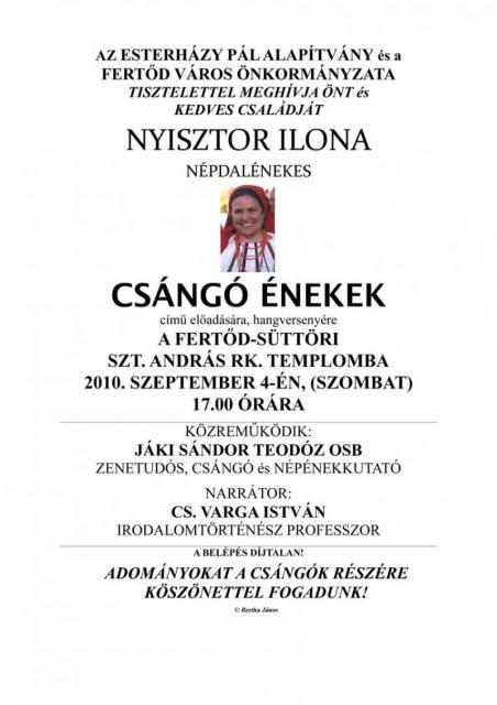 Csángó énekek - Nyisztor Ilona előadása